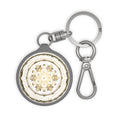 Sacred Geometry Keyring Tag — Golden Metatron’s Cube Keychain