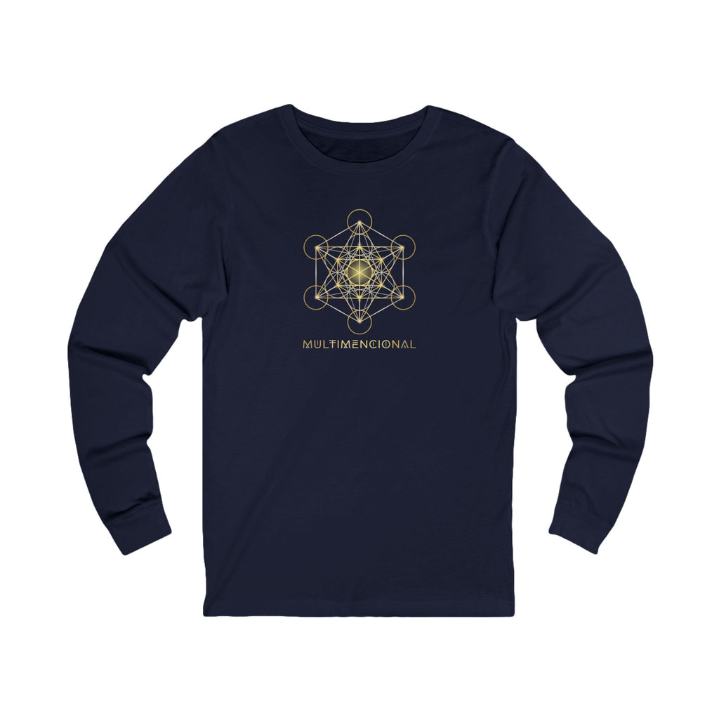 Sacred Geometry Star Long Sleeve Tee — 'Make Space for Wonder'