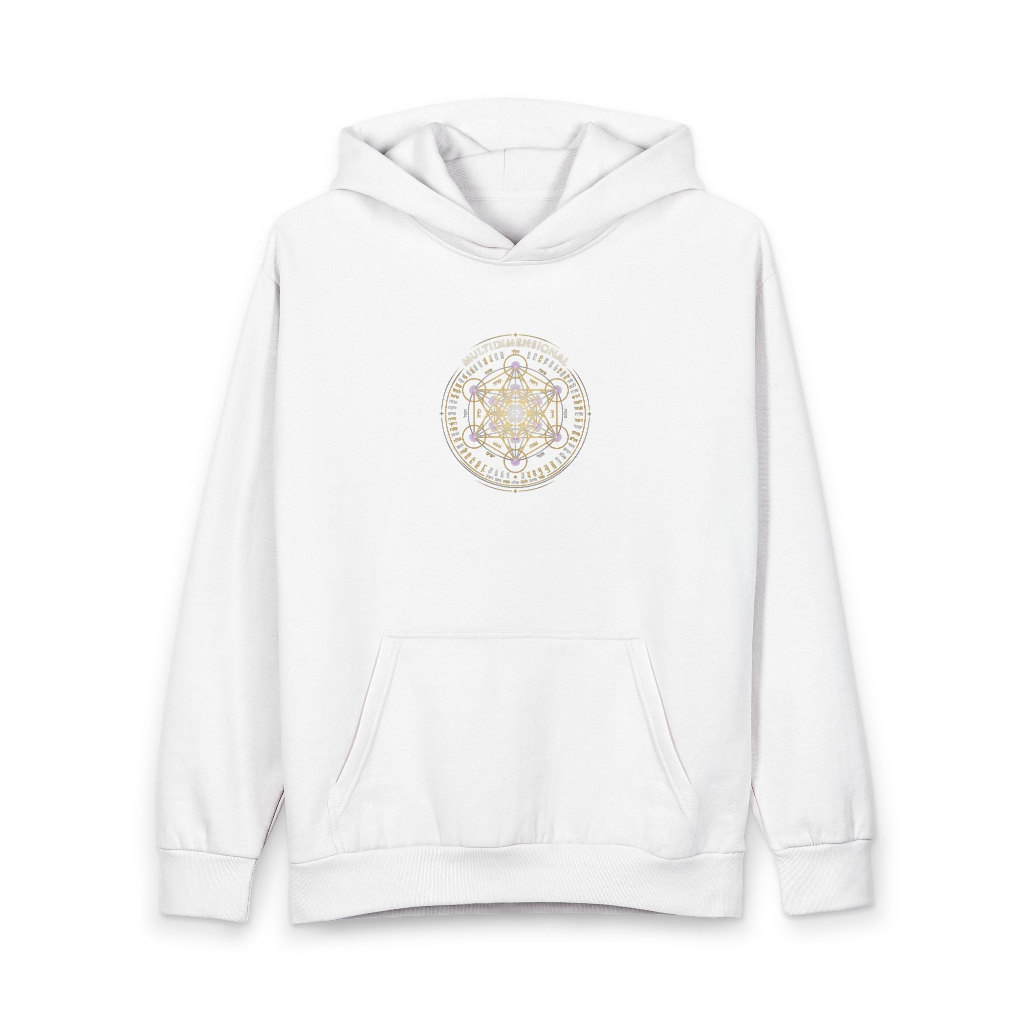 Minimal Gold Mandala Hoodie — Sacred Geometric Pullover