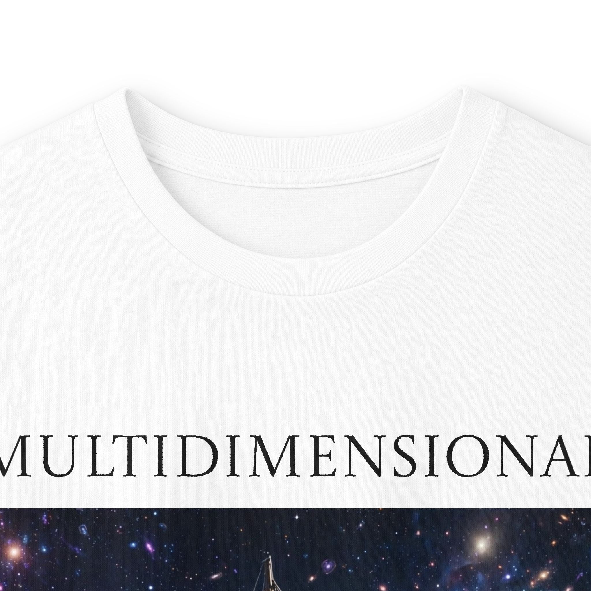 Multidimensional Sailboat Long Sleeve Tee — Cosmic Sail & Galaxy Design